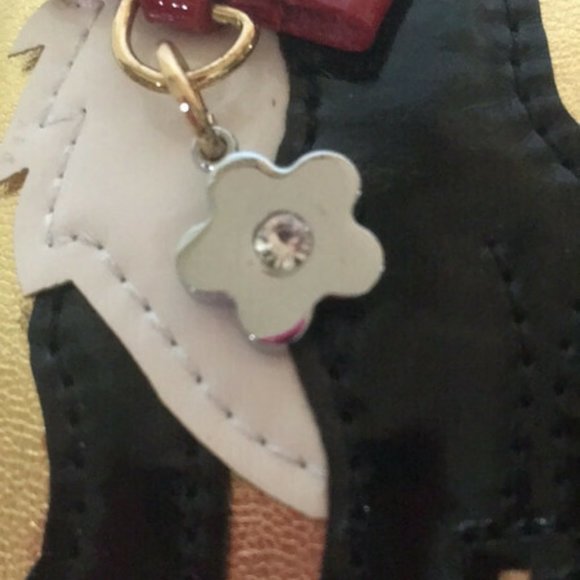 Sharif 1827 gold leather cat themed coin purse pouch - Picture 8 of 11